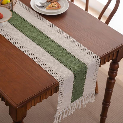 Dark Green Table Runner 90 Inches Long - Image 5