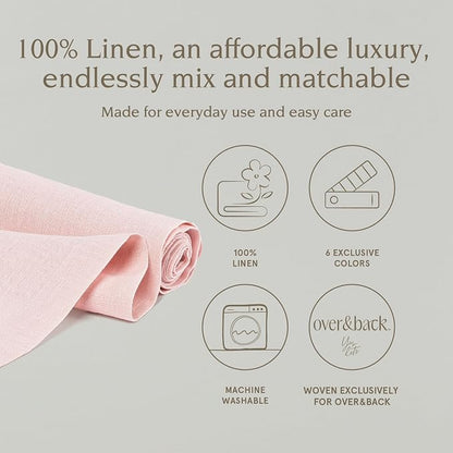 Over&Back 18x90 Washed 100% Linen Table Runner - Image 2