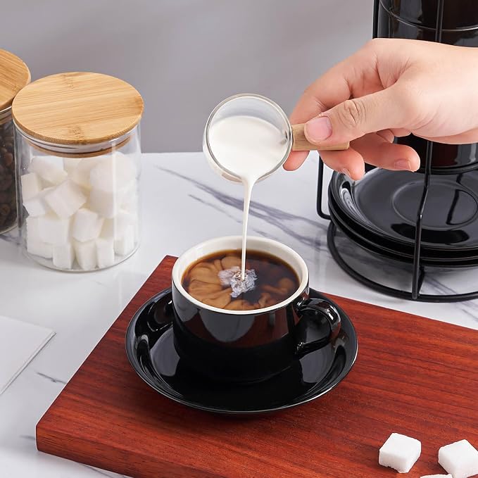 YOLIFE 8oz Porcelain Stackable Cappuccino Cups - Image 6