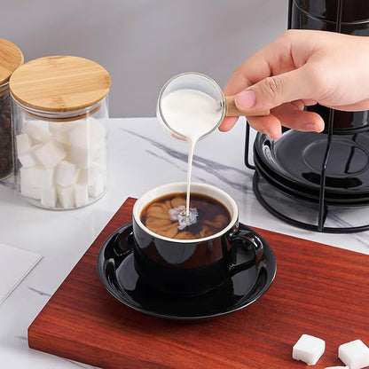 YOLIFE 8oz Porcelain Stackable Cappuccino Cups - Image 6