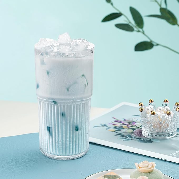Luiaiog 18.5oz Glass Cups with Lids and Straws – Single Reusable Tumbler - Image 6