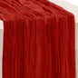 1 Pack Burgundy Cheesecloth Table Runner 35x120 Inch 10Ft Rustic Gauze Cheese by SuBleer