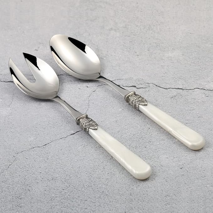 2-piece Salad Servers Stainless Steel Salad Serving Set Salad Fork and Spoon - Image 3