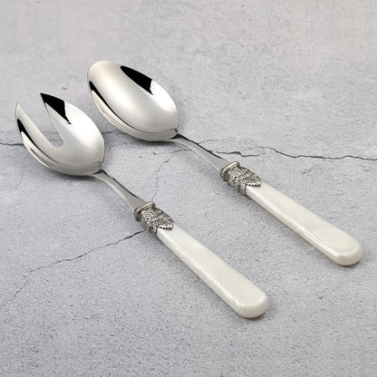 2-piece Salad Servers Stainless Steel Salad Serving Set Salad Fork and Spoon - Image 3