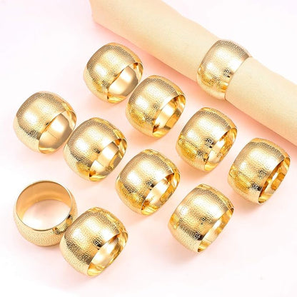 Napkin Ring, Round Metal Serviette Napkin Holder - Image 7