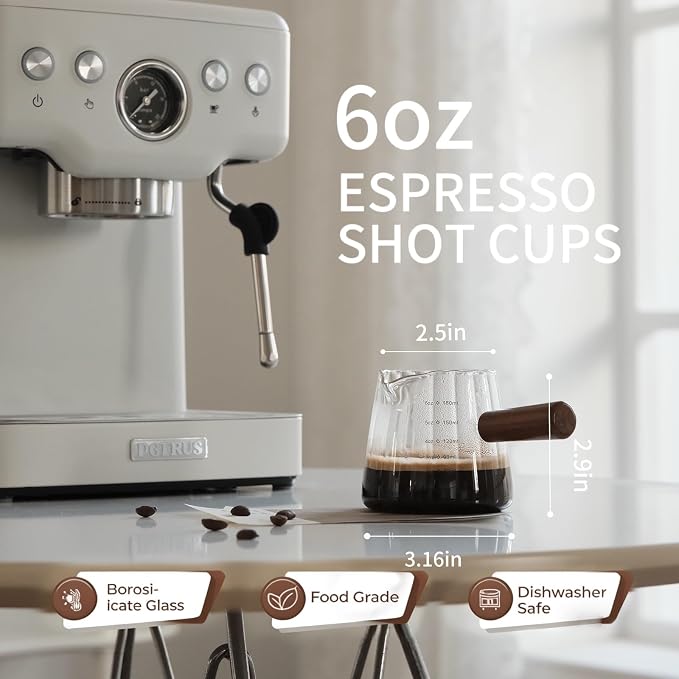 Olvini Espresso Cups 6oz, Espresso Accessories, Espresso Shot Cups - Image 2