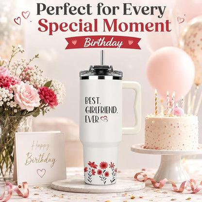 Best Girlfriend Ever Tumbler Cup 40 oz, Gift Girlfriend, Birthday Gift | - Image 7