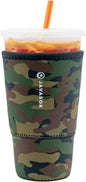 Sok It JavaSok Iced Coffee & Cold Soda Insulated Neoprene Cup Sleeve (Green Camo, XXLarge: 44-48oz)