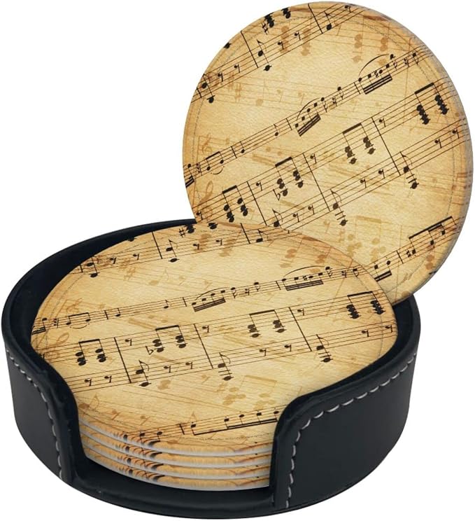 6 Pcs Leather Coasters for Drinks by Famame