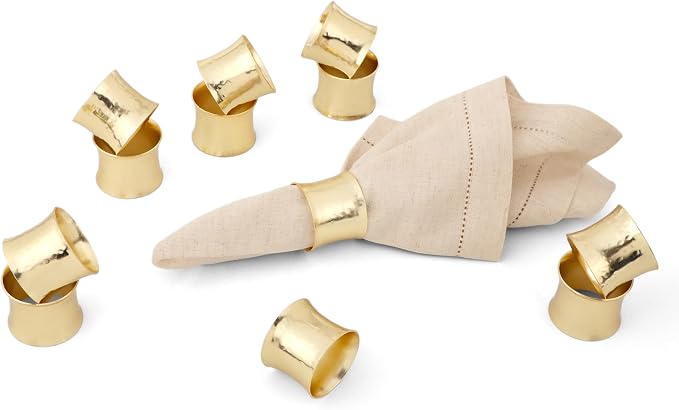 Premium Iron Napkin Rings Set of 12, Stylish Iron Napkin Ring - Image 6