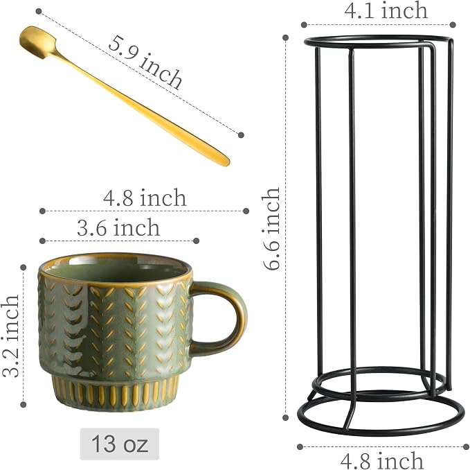 Miamolo Stackable Coffee Mugs Set of 4 - Image 2