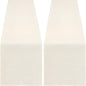 White Table Runners 2 Packs 13x108 Inch Burlap Linen Boho Table Runner | Rustic by B-COOL