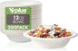 Vplus 200 Pack 12 OZ Compostable Paper Bowls, Bagasse Bowls，White | Disposable by Vplus