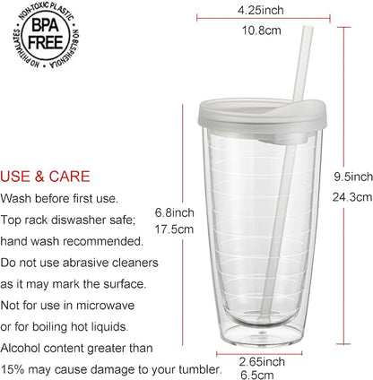 KX-WARE 20 Ounce Double Walled Colorful Tabletop Insulated Plastic Tumbler Cup - Image 2
