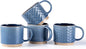 GBhome 6 OZ Stackable Coffee Mugs Set of 4, Ceramic Coffee Cups Set | 4 by GBhome