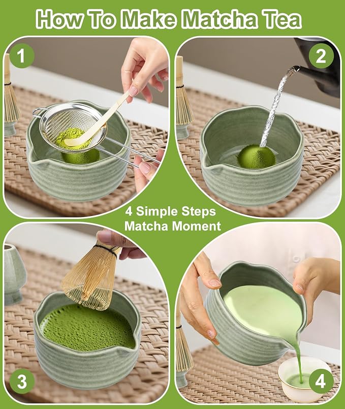 JBER Matcha Whisk Set, Whisk 100 Prongs, Sifter - Image 5