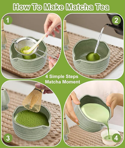 JBER Matcha Whisk Set, Whisk 100 Prongs, Sifter - Image 5