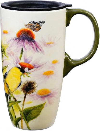 Topadorn Goldfinch Bird Coffee Mug by Topadorn