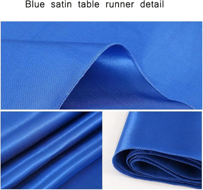 Navy Table Runners 16 Pack 12x108 inch Silk Satin Smooth Fabric | Satin Table - Image 3