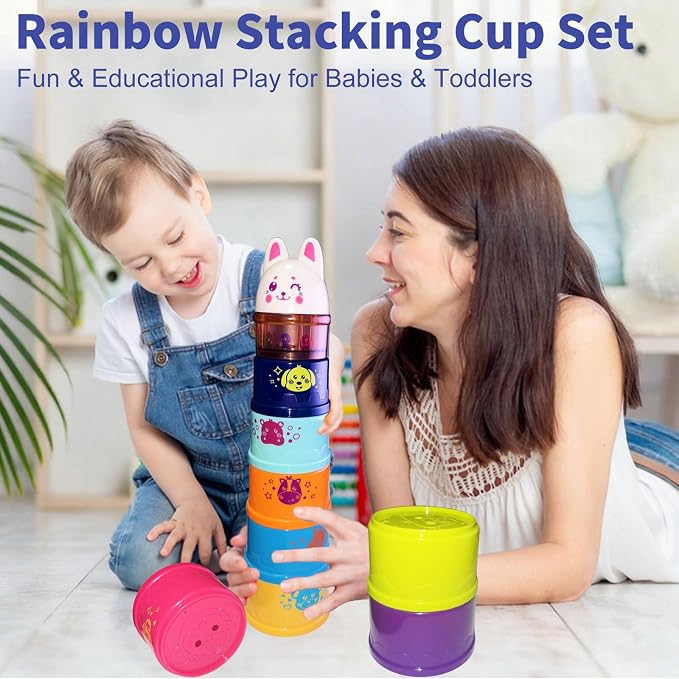 WEEJOYGAM Stacking Cups Baby Toys 6-12 Months, Stacking Toys - Image 5