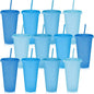 Skylety 12 Pcs Blue Glitter Plastic Cups by Skylety