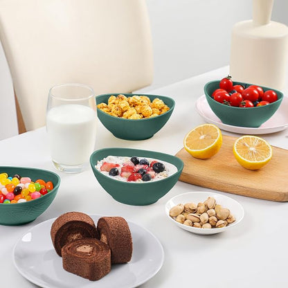 Wheat Straw Bowls, Unbreakable Snack Bowl 4 PCS - 10 OZ - Image 3