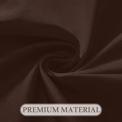 8 Pack Round Tablecloth 120 Inch Cloth Brown Tablecloth for Round Tables, Washable Polyester Table Cloth Stain and Wrinkle Resistant Decorative Table Cover for Wedding Party Dining Banquet