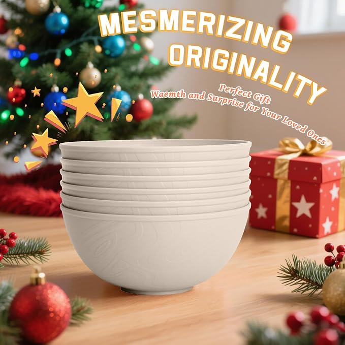 Wheat Straw Bowls for Kitchen, Bowl Set - Image 8