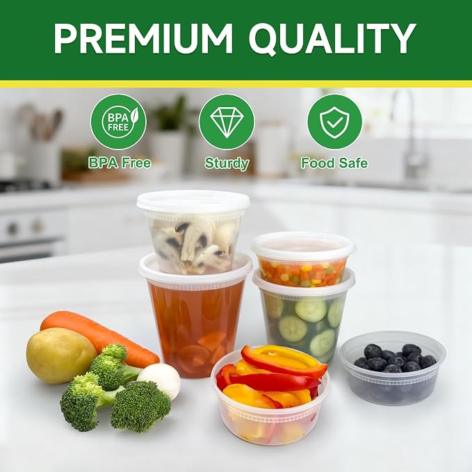 Dealusy 40 Set 24 oz Deli Containers - Image 3