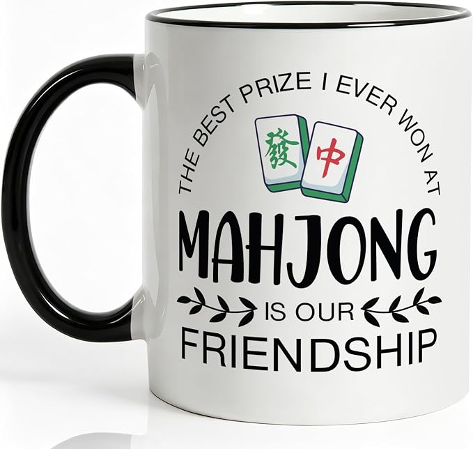 Mahjong Gift for Mahjong Players, Mahjongg Lover Coffee Mug Gifts for Friends by Yanprint