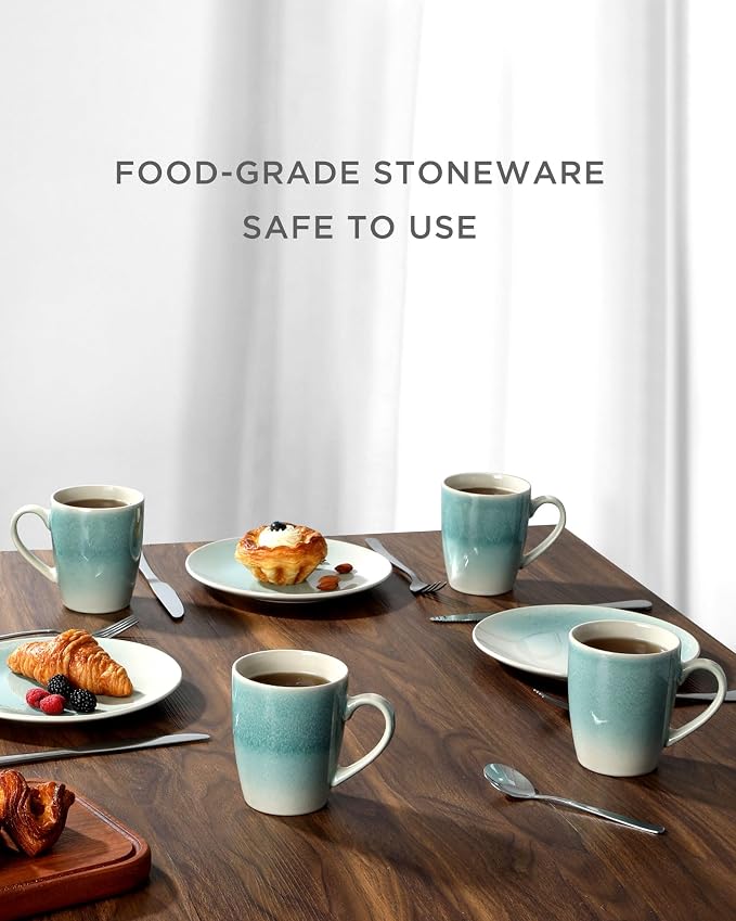 famiware Coffee Mugs Set, 13oz Mug Set of 6, Stoneware Cups - Image 4