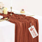 6 Pack Terracotta Cheesecloth Table Runner 10ft, Rustic Sheer Burnt Orange by BlueTopCoLtd