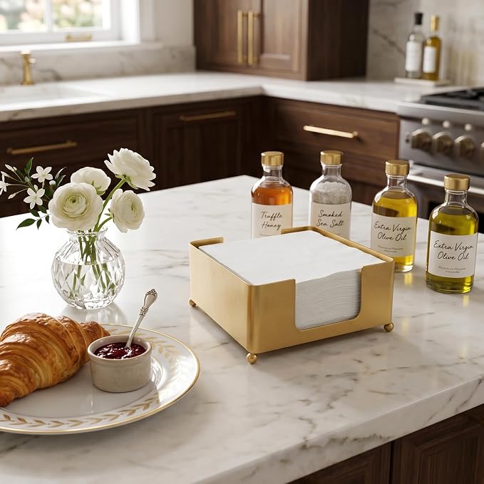 MyGift Modern Metal Square Napkin Holder - Image 4