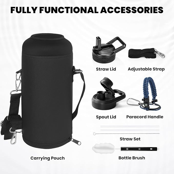 RAYMYLO Insulated Water Bottle 87 oz, Triple Wall Vacuum Stainless Steel | - Image 7