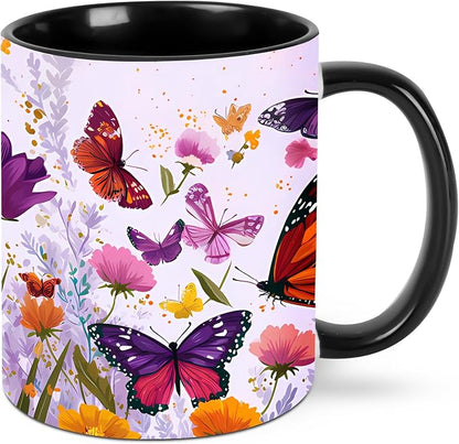 Butterfly Coffee Mug 11 Ounce Mugs Ceramic Tea Cup Drinking Water Cups | Novelty by FyLybois