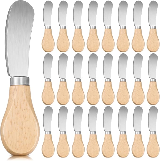 24 Pcs Little Cheese Spreader Knives 4.7 Inch Stainless Steel Butter Spreader by Lanties