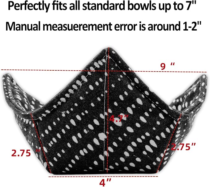 Cotton Microwavable Bowl Cozy, Microwave-Safe Hot Bowl Holders, Soup Bowl Cozy - Image 2