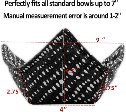 Cotton Microwavable Bowl Cozy, Microwave-Safe Hot Bowl Holders, Soup Bowl Cozy - Image 2