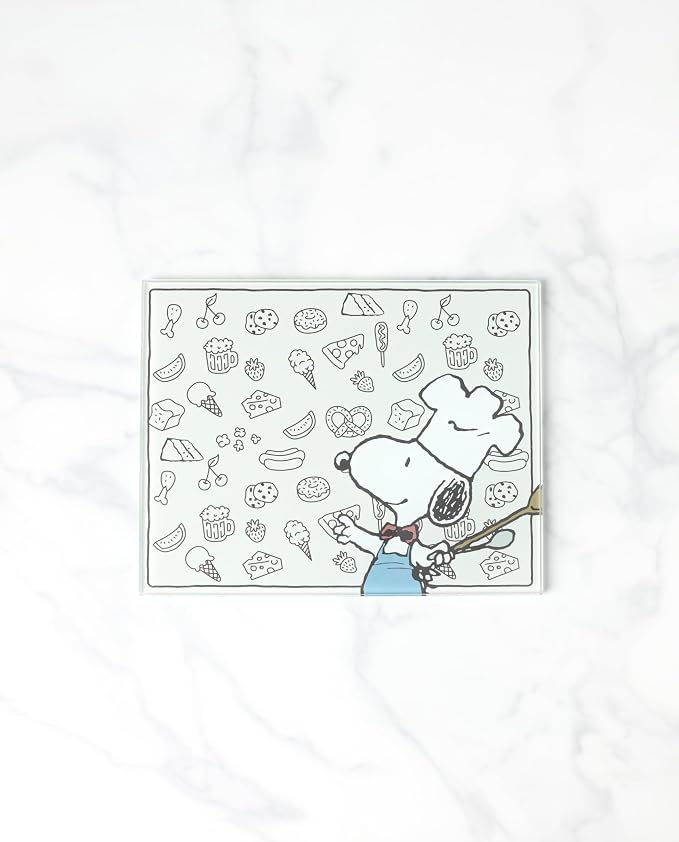 Lenox Chef Snoopy Small Glass Cutting Board | Tempered glass, 10 x 8 inch size - Image 2