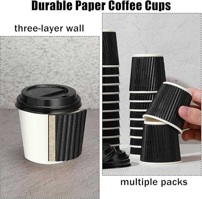 Uiifan 100 Set 4oz Disposable Espresso Cups - Image 3