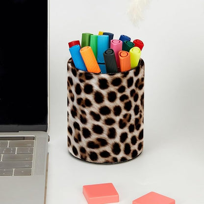 Leopard Print Leather Pen Holder - Image 5