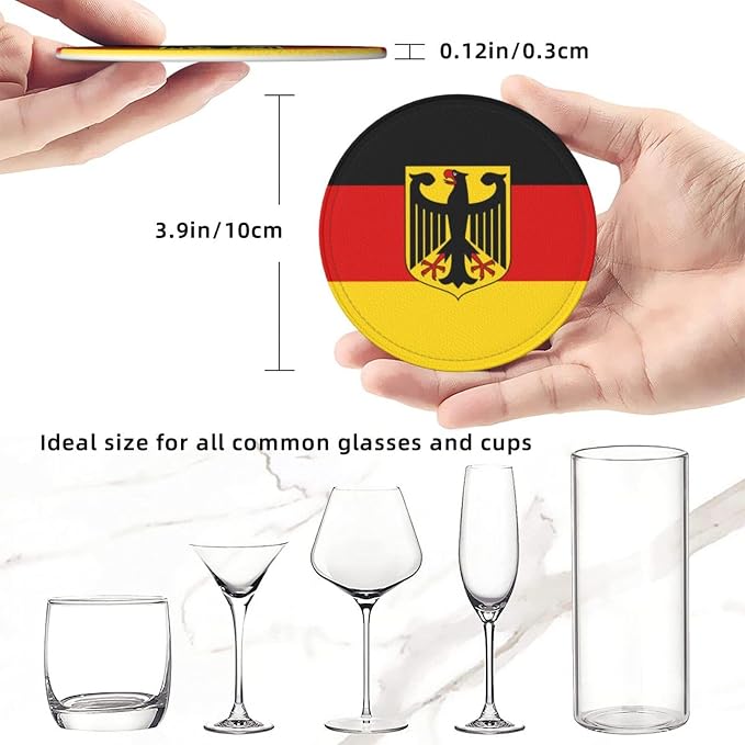 Germany Flag Coasters for Drinks - Image 3