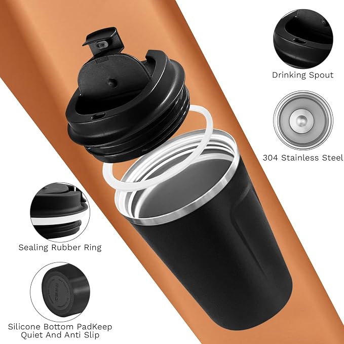 SPLMIFA Travel coffee mugs leak-proof, reusable coffee cups - Image 3