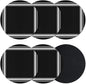 Black Grid Coasters Set of 6 Absorbent Coasters by Unknown
