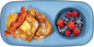 madesmart dipware Small Serving Plate, Stackable & Removable Dip Bowl for Salsa, Queso, Salad, Olives, Dishwasher & Microwave Safe, Multipurpose Plate & Bowl, Blue