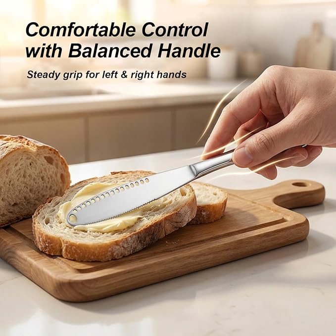 2PCS Upgraded 3-in-1 Butter Knife Spreader and Curler, Professional Stainless - Image 4
