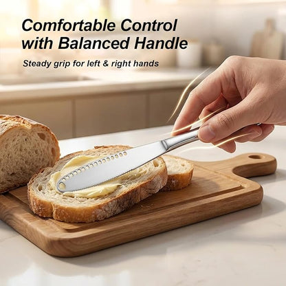 2PCS Upgraded 3-in-1 Butter Knife Spreader and Curler, Professional Stainless - Image 4