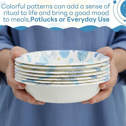 16oz Paper Bowls 30 Count, Disposable Bowls Soak Proof and Microwaveable - Image 5