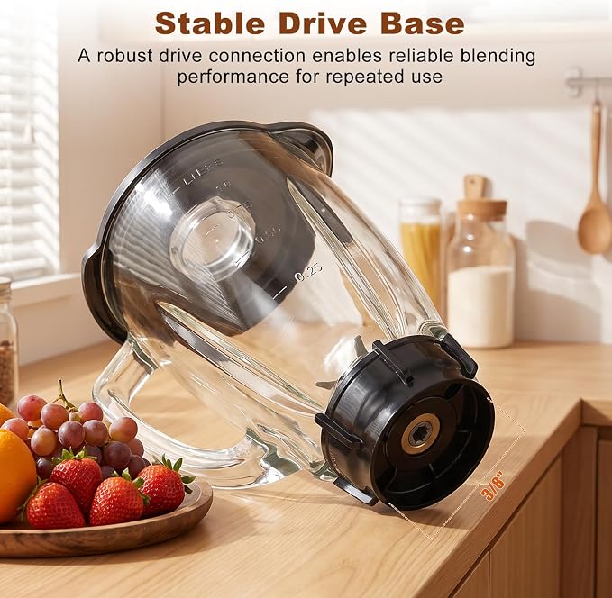 6 Cup Blender Glass Jar, Replacement Pitcher - Image 7