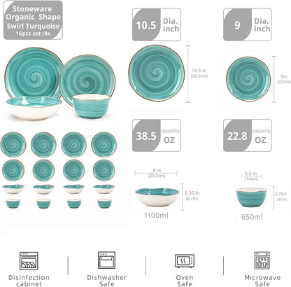 Highland 16-Piece Dinnerware Set Service - Image 2